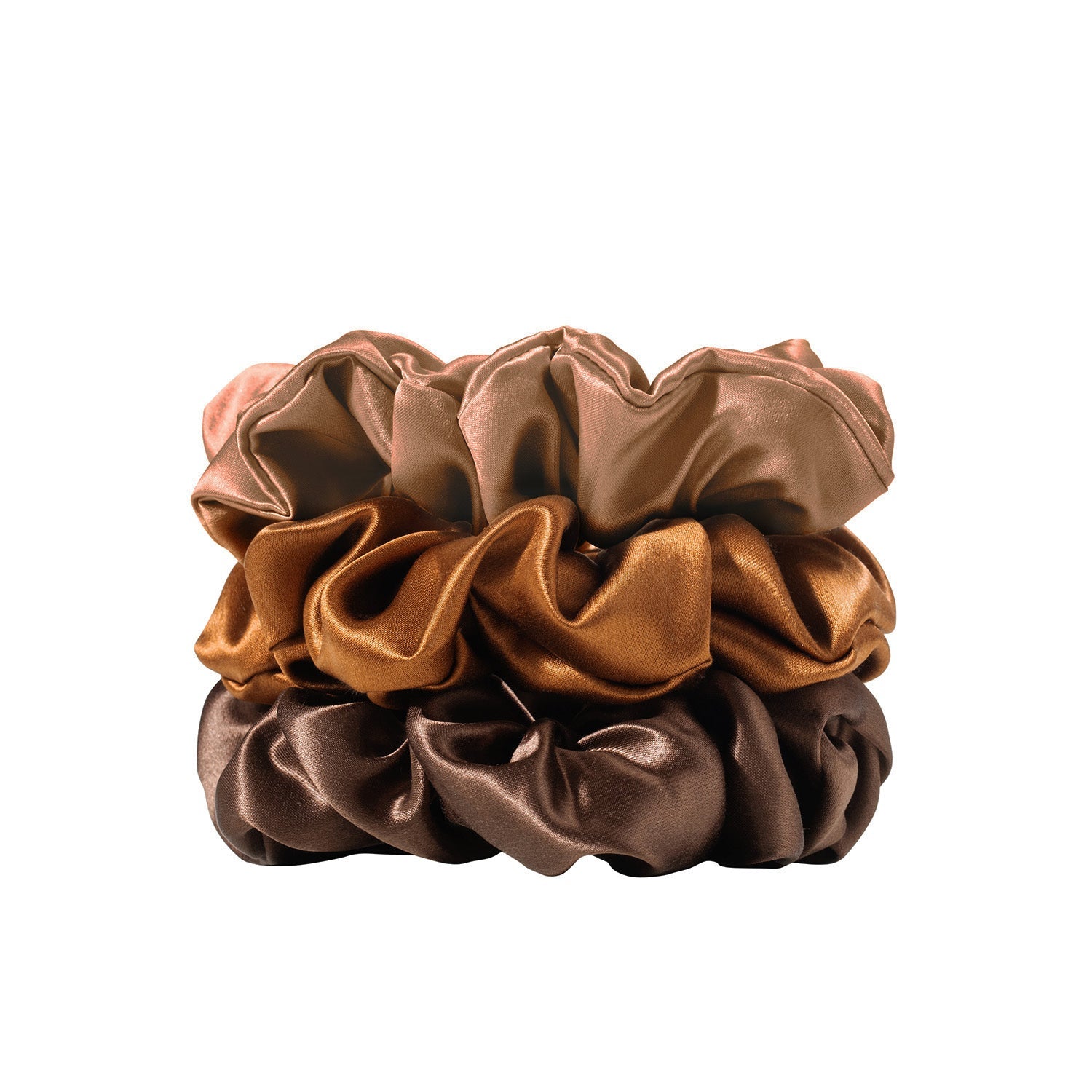 EVERSIL Scrunchies - Chocolate, Copper, Leather Brown