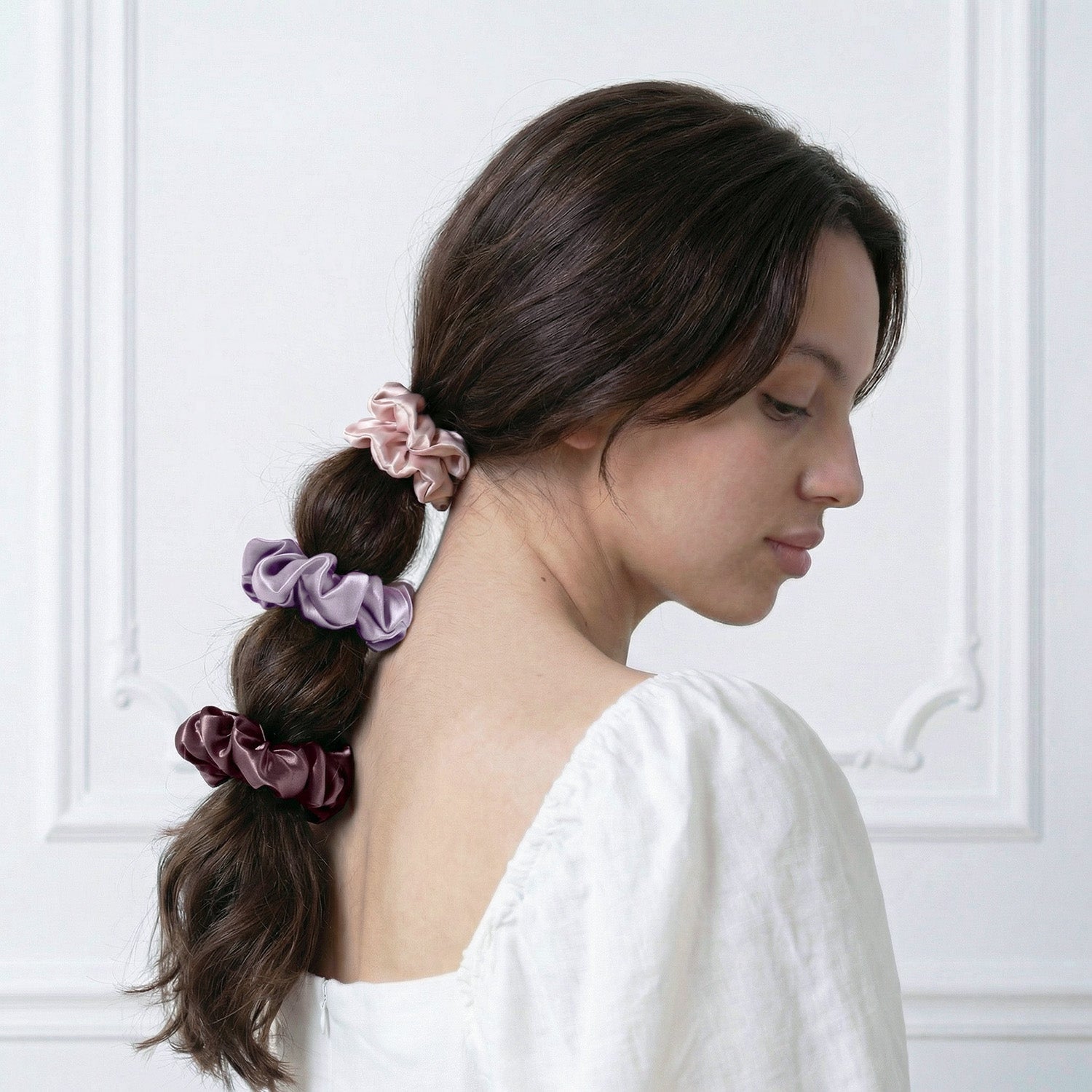 EVERSILK Scrunchies - Lotus, Lavender, Plum