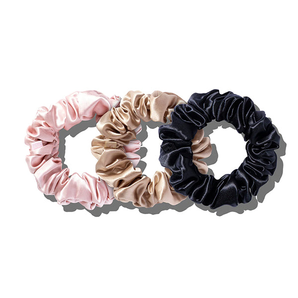 EverSilk™ Silk Scrunchies Black, Caramel, Pink EverSilk®