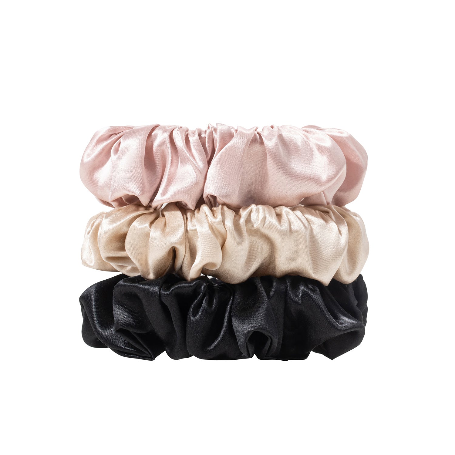 EVERSILK Scrunchies - Black, Lotus, Beige