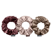 EVERSILK Scrunchies -Taupe, Burgundy, Peony